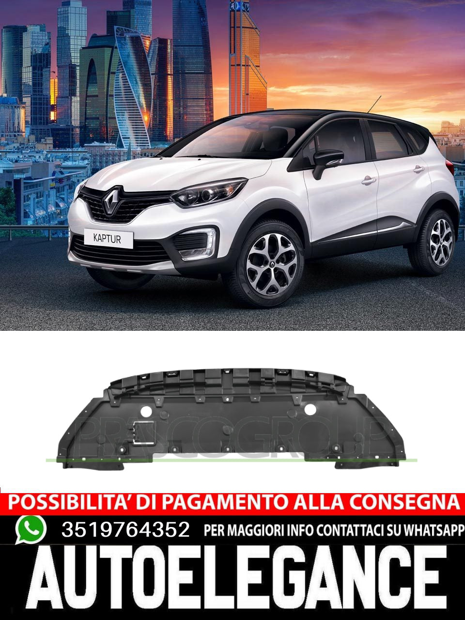 Riparo sottoparaurti Prasco Anteriore per RENAULT CAPTUR  622352369R