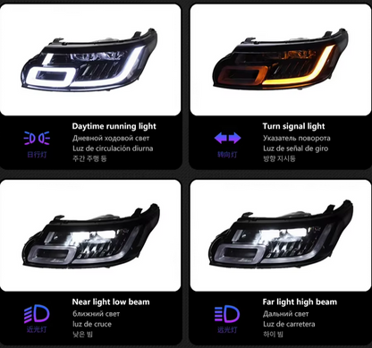 ART. 1862 FARI ANTERIORI RANGE ROVER SPORT L494 2014-2017 LOOK LIFT FULL LED