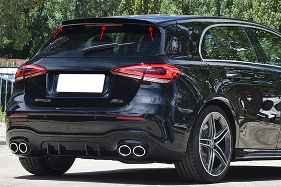 🔥GLOSSY BLACK SPOILER suitable for Mercedes A class W177 2018+ Hatchback🔥