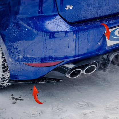 Splitter Laterali Posteriori adatti per VW Volkswagen Golf MK 7 R 2013-2016
