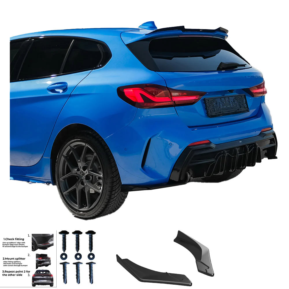 ART.2285🔥FLAP DIFFUSORE PER Serie 1 F40 M-Pack/M135i 2019-2024 NERO LUCIDO🔥
