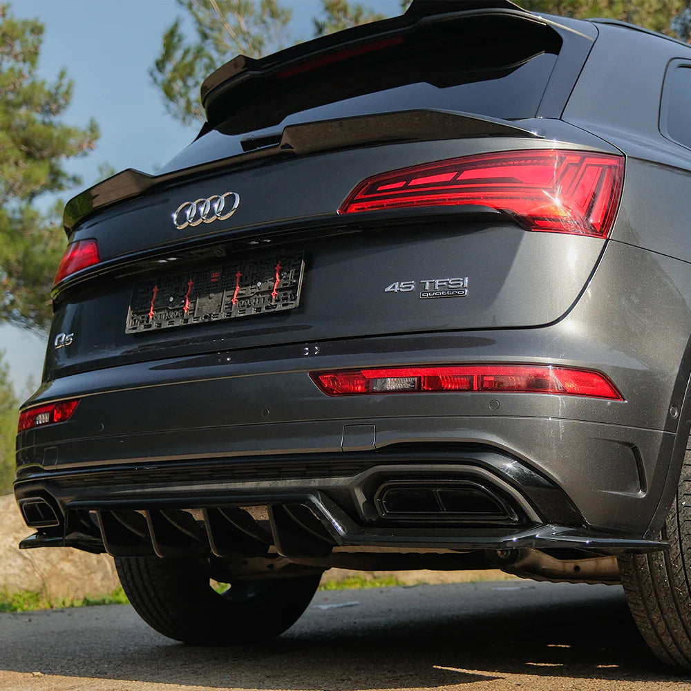 ✨Rear Flap Suitable For Audi Q5 Mk2 FL 2021+ - Gloss Black Diffuser✨ 