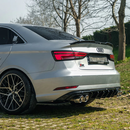 🔥REAR SIDE SPLITTERS ADATTO PER AUDI A3 8V FACELIFT SEDAN 2016–2020🔥
