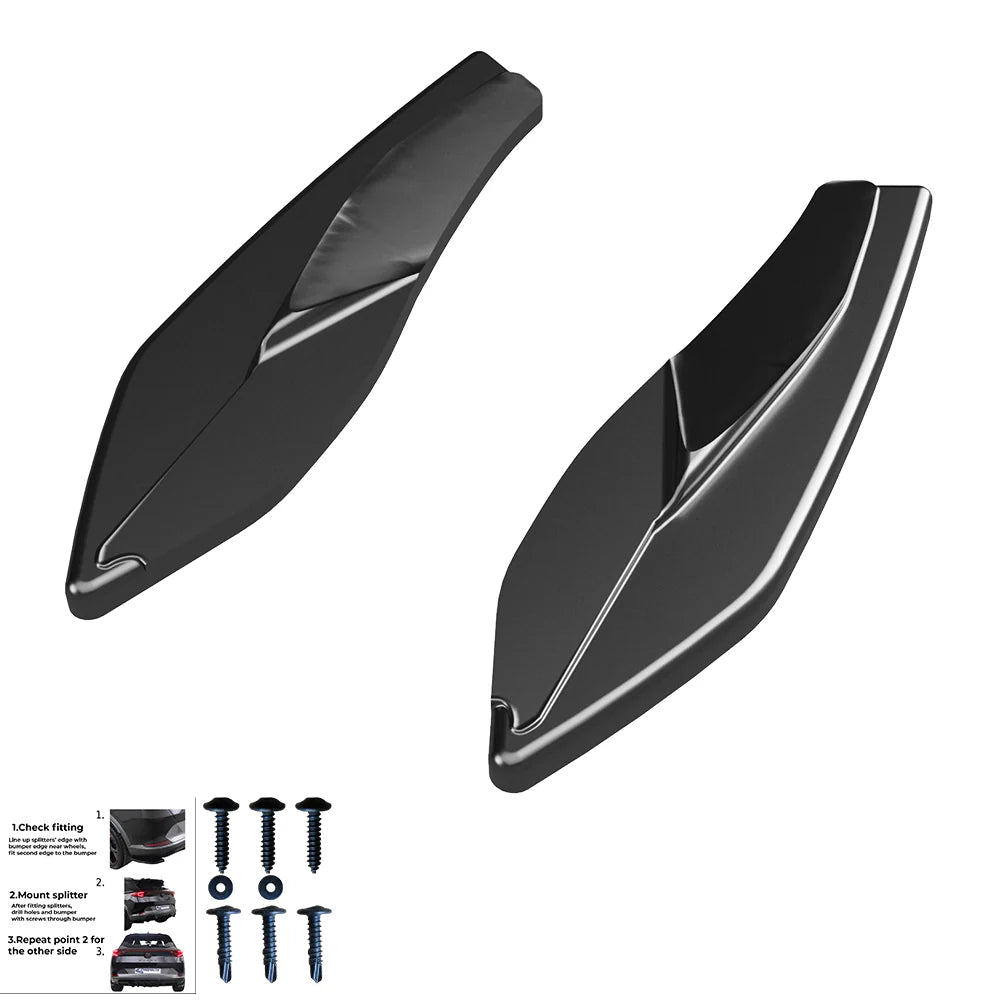 🔥FLAP DIFFUSORE PER AUDI A3 8Y 2020–2024 SPORTBACK S-LINE / S3 NERO LUCIDO 🔥