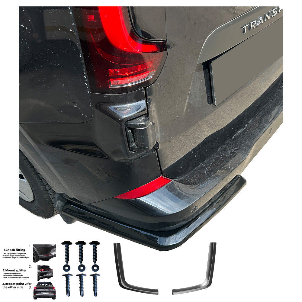 🔥REAR SIDE SPLITTERS PER VW TRANSPORTER T7 2024+ /FORD TRANSIT MK2 2023+🔥