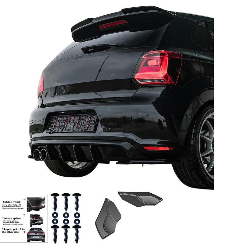 💫ART.7754 Diffusore + Flaps Posteriori per VW Polo GTI Mk5 2009-2014💫