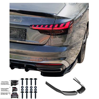 💫ART.9592 Flaps Posteriori Nero Lucido - AUDI A4 S-Line B9 Facelift 2019-2024💫