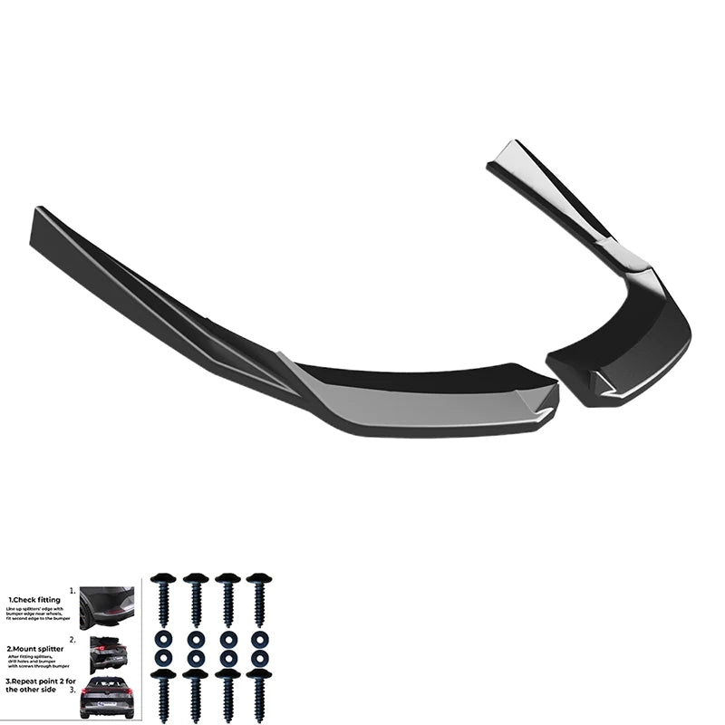 💫ART.9592 Flaps Posteriori Nero Lucido - AUDI A4 S-Line B9 Facelift 2019-2024💫