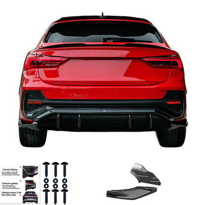 💫ART.10055 Flaps per AUDI Q3 S-Line Sportback F3 2019-2025 Nero Lucido💫