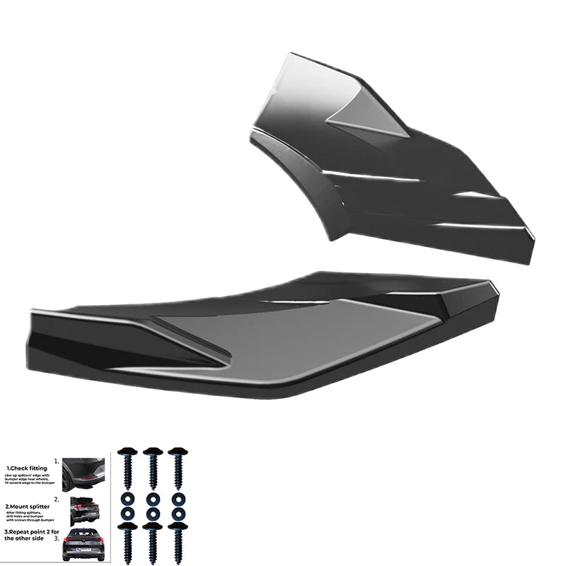 💫ART.10055 Flaps per AUDI Q3 S-Line Sportback F3 2019-2025 Nero Lucido💫