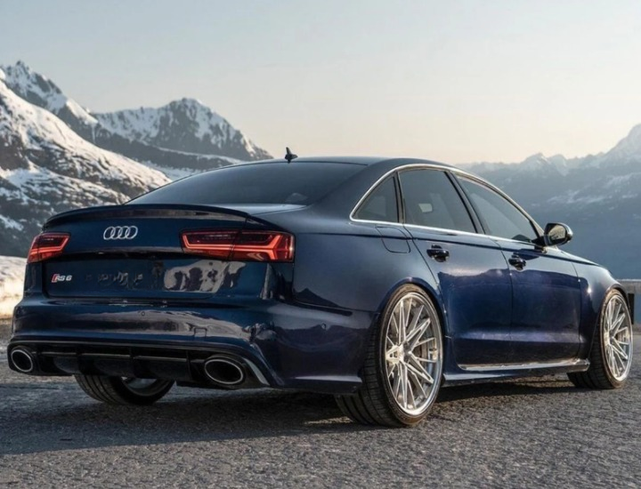 ART.3574 Diffusore RS6 Look per Audi A6 C7 (4G) 2015-2018  Nero Lucido