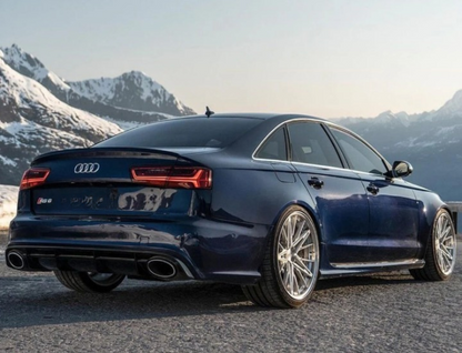 ART.3574 Diffusore RS6 Look per Audi A6 C7 (4G) 2015-2018  Nero Lucido