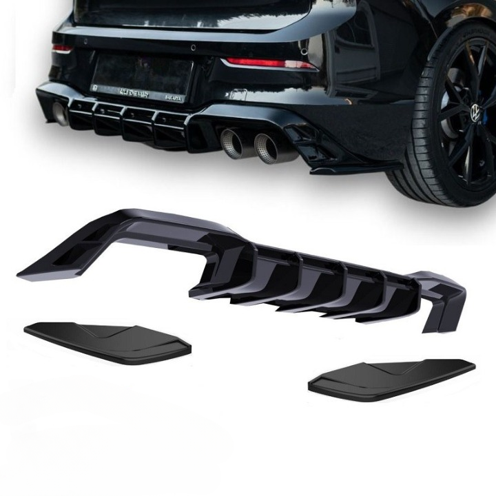 💕ART.7953 DIFFUSORI +FLAPS Golf 8 R NERO LUCIDO💕