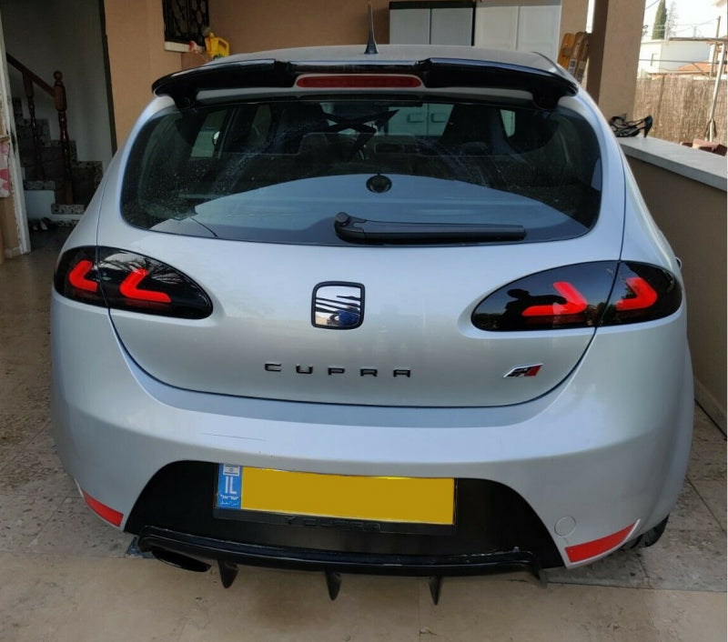 LED TAIL LIGHTS FOR SEAT LEON 1P1 1PA 09-12 BLACK TAIL LIGHTS