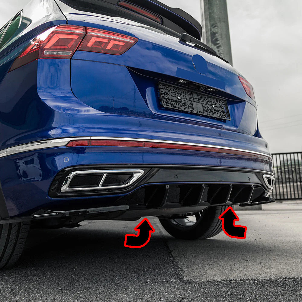 ⭐DIFFUSORE POSTERIORI ADATTO PER VW Tiguan R-Line Mk2 Facelift 20-24⭐