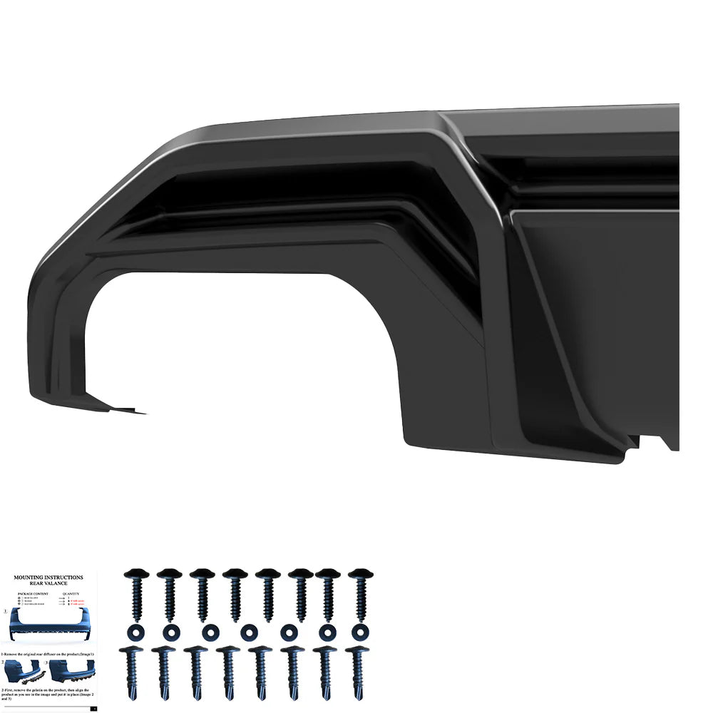 💫ART.1906 DIFFUSORE A3 8Y 2020+ SLINE S3 BERLINA + SPORTBACK NERO LUCIDO💫