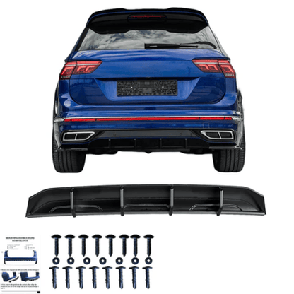 💕 Diffusore  VWTiguan R-Line Mk2 Facelift 2020-2024 NERO LUCIDO💕