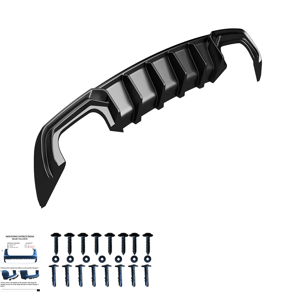🔥REAR DIFFUSER ADATTO PER AUDI A3 SEDAN 8V FACELIFT 2016–2020🔥