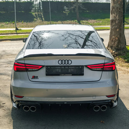 🔥REAR DIFFUSER ADATTO PER AUDI A3 SEDAN 8V FACELIFT 2016–2020🔥