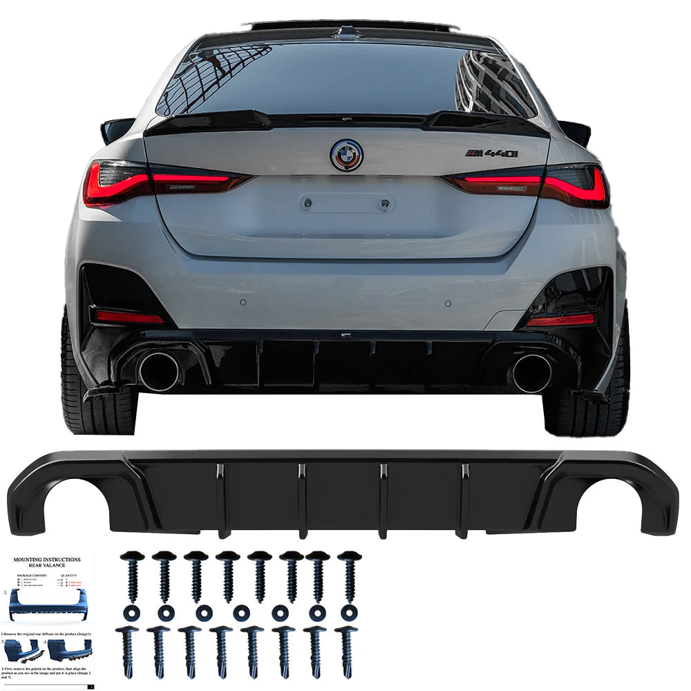 🔥DIFFUSORE SERIE 4 G26 GRAND COUPÉ M-PACK / M440I 2021+ NERO LUCIDO🔥