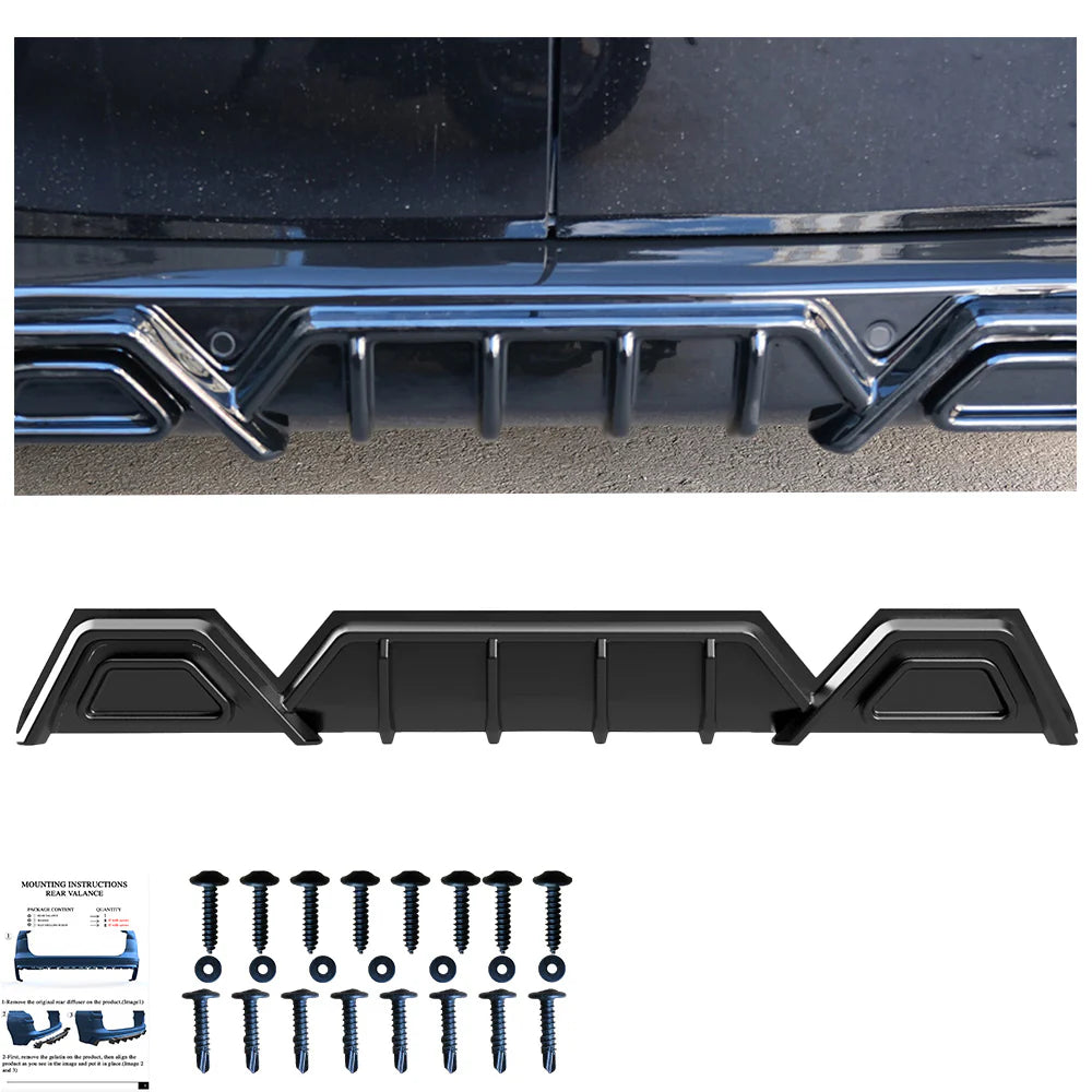 🔥 REAR DIFFUSER PER VW TRANSPORTER T7 2024+ / FORD TRANSIT CUSTOM MK2 2023+ 🔥