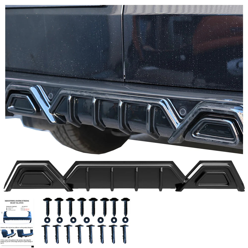 🔥 REAR DIFFUSER PER VW TRANSPORTER T7 2024+ / FORD TRANSIT CUSTOM MK2 2023+ 🔥