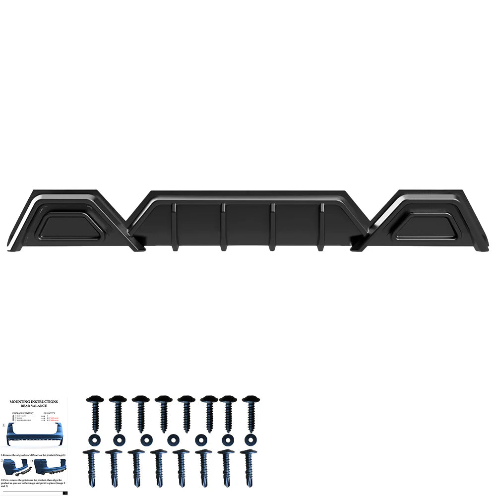🔥 REAR DIFFUSER PER VW TRANSPORTER T7 2024+ / FORD TRANSIT CUSTOM MK2 2023+ 🔥