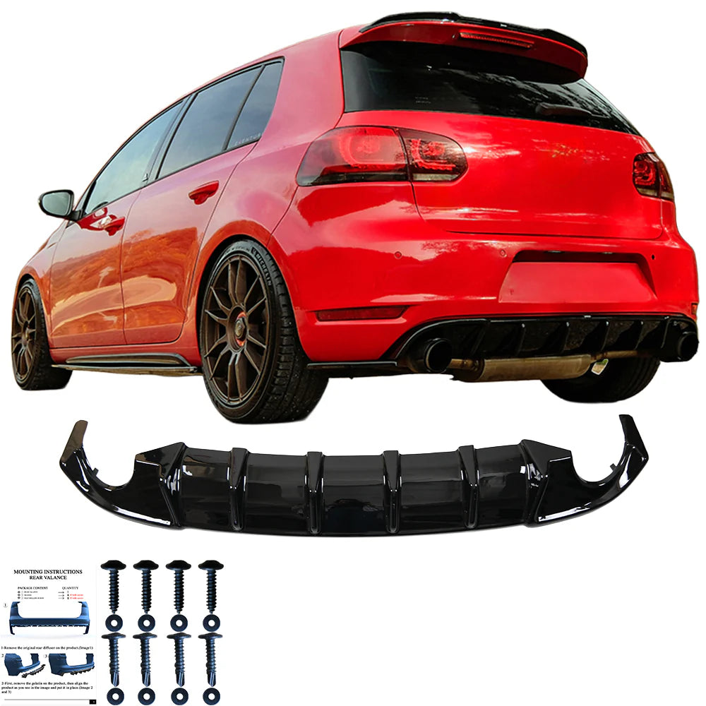 💫ART.7369 Diffusore Posteriore per VW Golf Mk6 GTI / GTD 2008-2012💫
