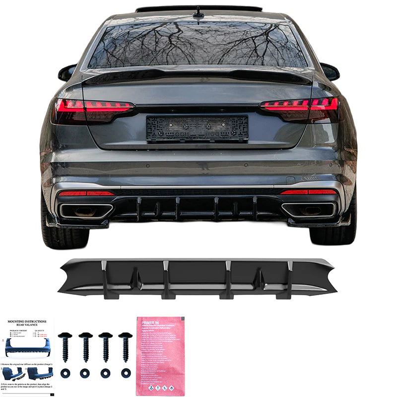 💫ART.9591 Diffusore Nero Lucido - AUDI A4 S-Line/S4 Facelift 2019-2024💫