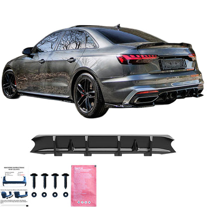 💫ART.9591 Diffusore Nero Lucido - AUDI A4 S-Line/S4 Facelift 2019-2024💫