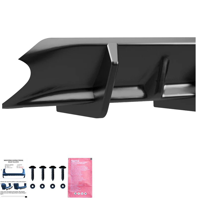 💫ART.9591 Diffusore Nero Lucido - AUDI A4 S-Line/S4 Facelift 2019-2024💫