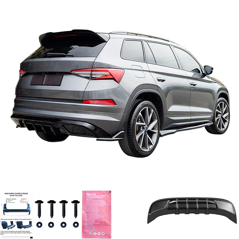 💫ART.10161 Diffusore Posteriore per SKODA Kodiaq Sportline MK1 Pre/Facelift 2021-2023💫