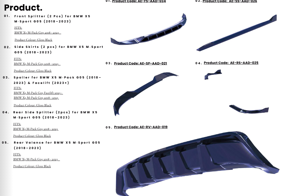 💫 Bodykit per BMW X5 G05 M-Sport (2018–2023)💫