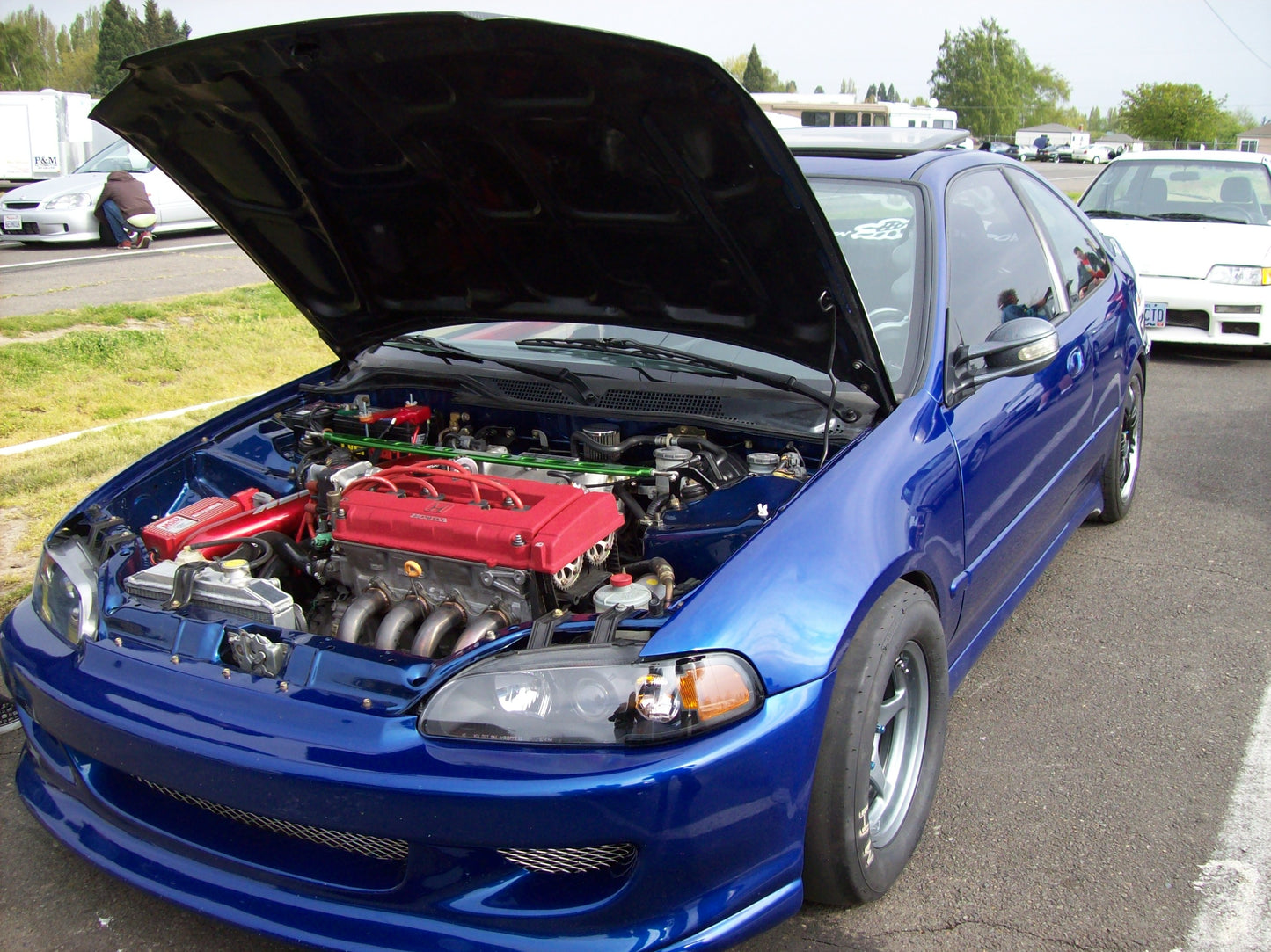 ART.6445 FARI  ANTERIORI HONDA CIVIC 09.91-08.95 4D ANGEL EYES BLACK