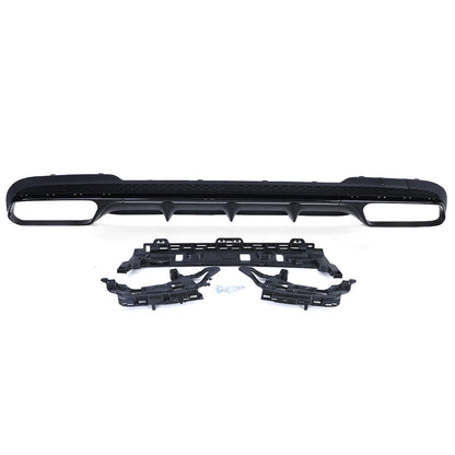 Diffusore paraurti posteriore nero per Mercedes Classe E (W212) Berlina Station Wagon Facelift (2013-2016) AMG-Line Paraurti E63 Look