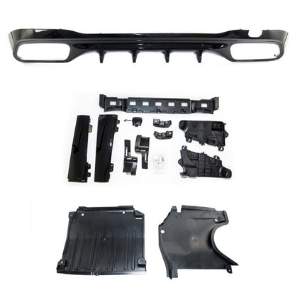 ART.5583 DIFFUSORE MERCEDES CLASSE C W206 2021+ AMG Look C63 NERO LUCIDO