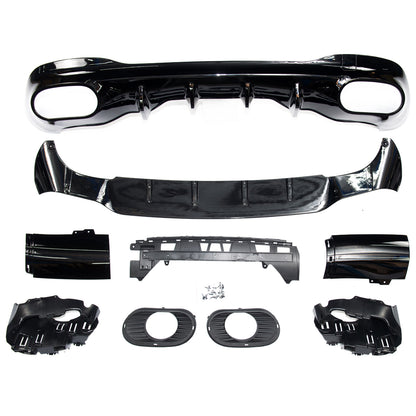 CLA35 AMG Look Rear Bumper Diffuser for Mercedes CLA (C118) (2019-On) AMG Bumper Gloss Black