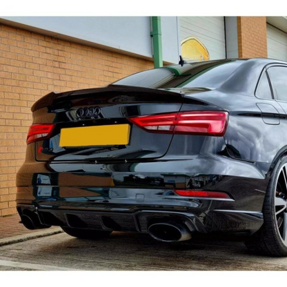 💕ART.9699 DIFFUSORI Audi A3 (8V)Sedan Facelift 2016-2019 S-Line NERO LUCIDO💕