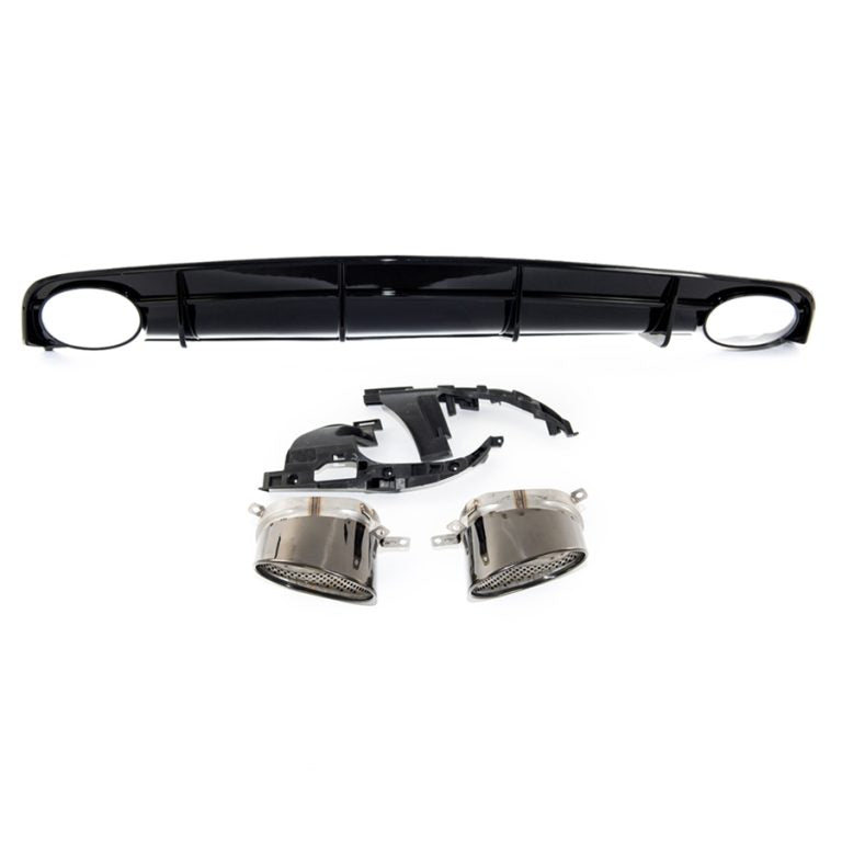 ART.3574 Diffusore RS6 Look per Audi A6 C7 (4G) 2015-2018  Nero Lucido