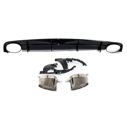 ART.3574 Diffusore RS6 Look per Audi A6 C7 (4G) 2015-2018  Nero Lucido