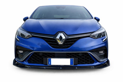 💫ART.0037 SPLITTER ANTERIORE IN ABS PER RENAULT CLIO 5 NERO LUCIDO💫