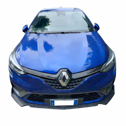 💫ART.0037 SPLITTER ANTERIORE IN ABS PER RENAULT CLIO 5 NERO LUCIDO💫