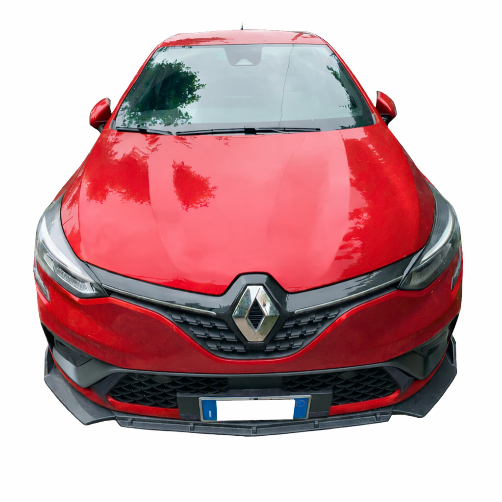 💫ART.0037 SPLITTER ANTERIORE IN ABS PER RENAULT CLIO 5 NERO LUCIDO💫