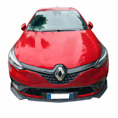 💫ART.0037 SPLITTER ANTERIORE IN ABS PER RENAULT CLIO 5 NERO LUCIDO💫