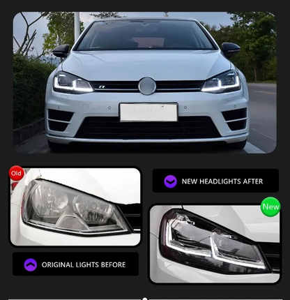 💫ART.3819 Fari Anteriori LED (2 pezzi) per Golf 7 2013-2017 MK7 7.5 Design💫