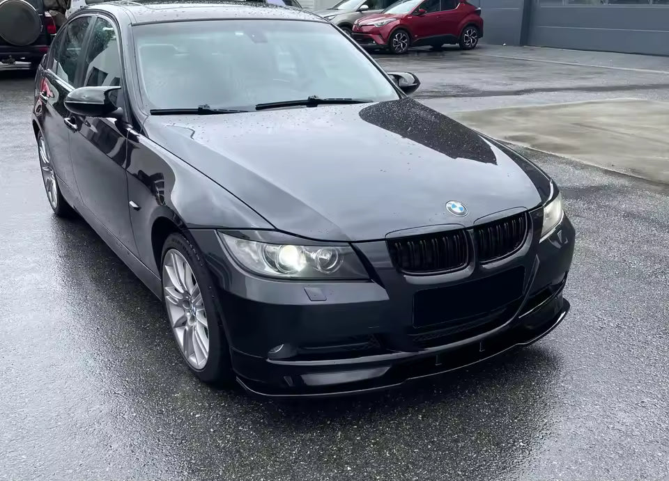 💫ART.8610 Splitter Anteriore Nero Lucido Per BMW Serie 3 E90 E91 2005-2008 Pre-Facelift💫
