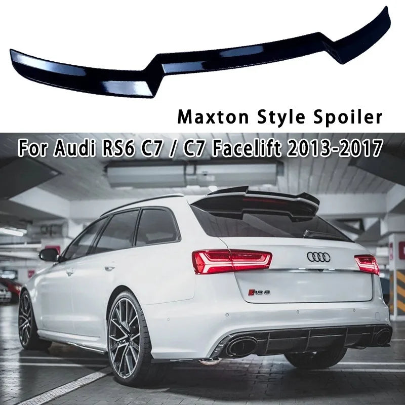 💫ART.8001 Spoiler Posteriore Stile MAXTON per Audi RS6 Avant C7 2013-2017💫