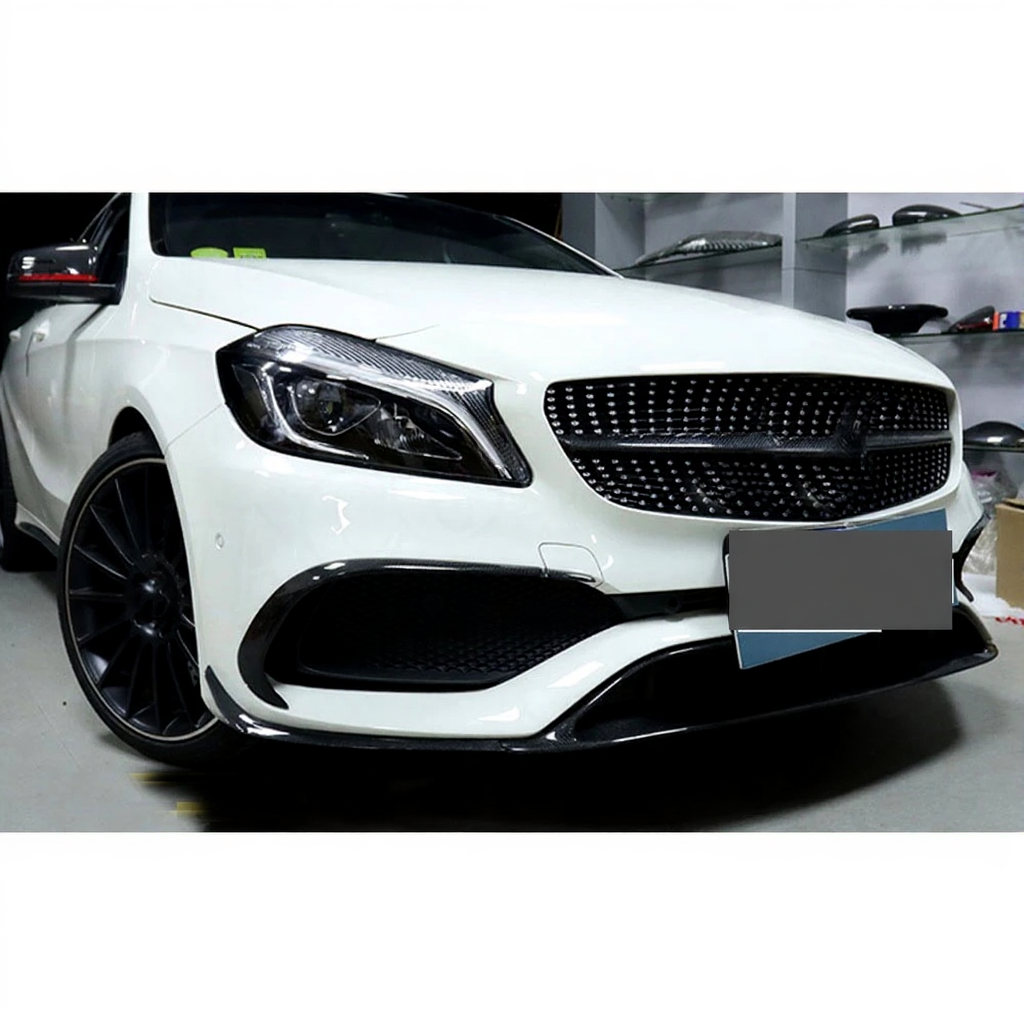 💫ART.4818 Splitter anteriore in Fibra Di Carbonio per Classe A W176 AMG 16-19💫