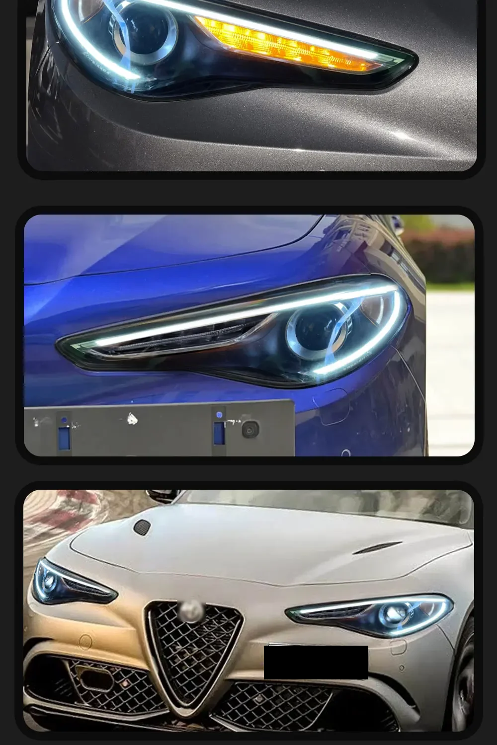 💫ART.4891 Fari Anteriori Daytime LED per Alfa Romeo Giulia 2017-2021💫