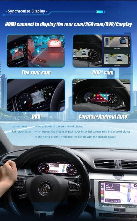 💫ART.3970 Cockpit digitale LCD per VW T5.1 2010-2015 Caravel le / Transporter💫